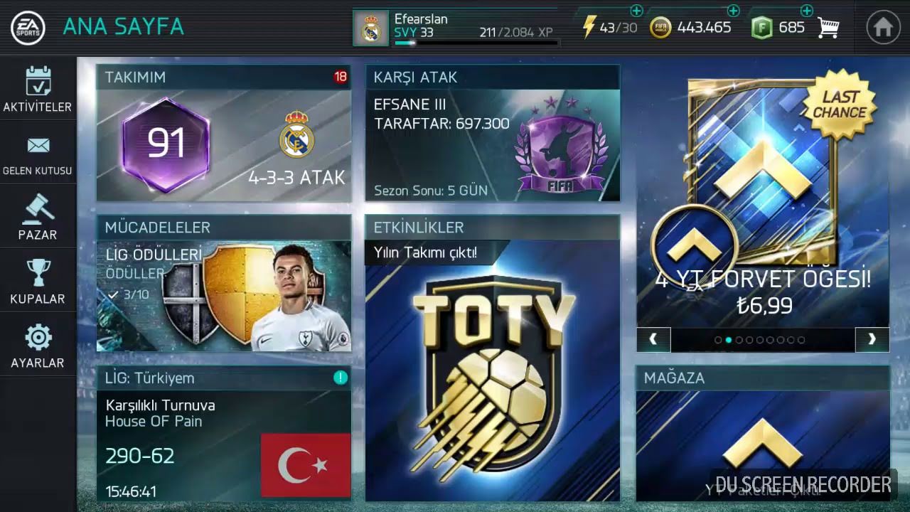 Fifa Mobile Hesabımı İnceliyoruz