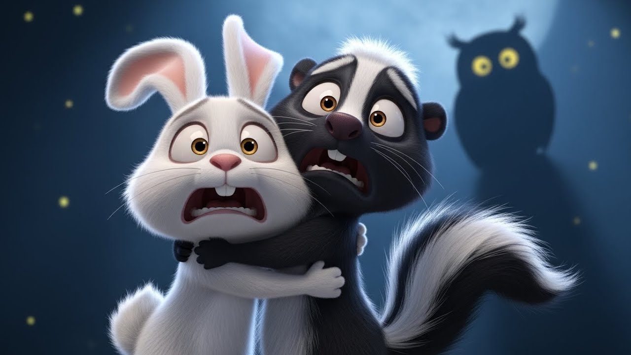 Monkey Skunk Rabbit Scaredy Rabbit Meets Skunk in the Dark! (Funny Scream) ๐ฐ๐ป๐ฆจ - YouTube