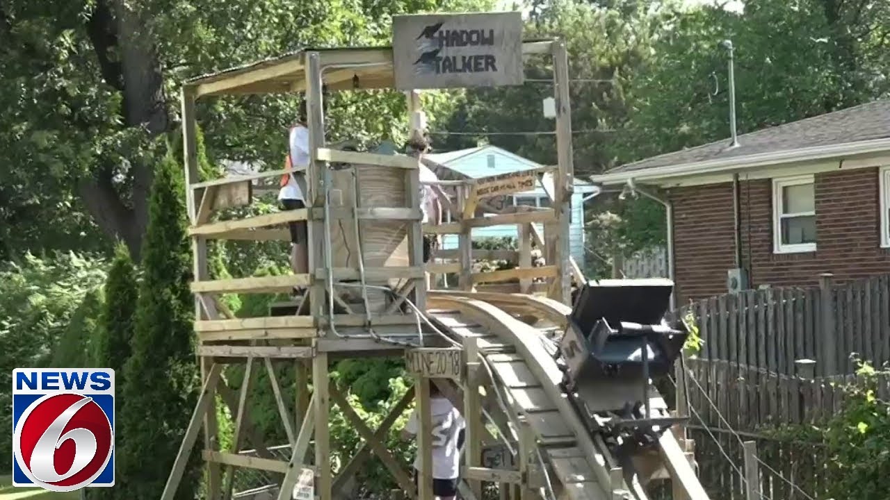 Checking Out An EPIC Backyard Wooden Roller Coaster - Shadow
