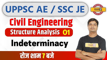UPPSC AE / SSC JE || Civil Eng. || Jitendra sir || 01 || Structure Analysis || Indeterminacy