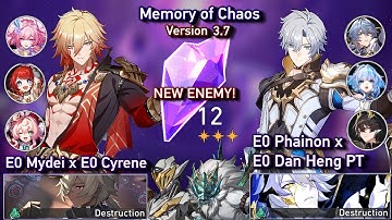 E0S0 Mydei Cyrene & E0S1 Phainon | Memory of Chaos 3.7 - Floor 12 3 Stars | Honkai Star Rail 3.7