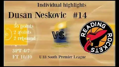 Dusan Neskovic ('00) Highlights vs Reading Rockets...