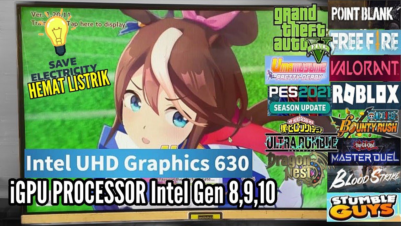 GAMING SANT AI TANPA VGA...! PC GAMING CORE i3 8100  INTEL UHD GRAPHIC 630 UNTUK GAME RINGAN