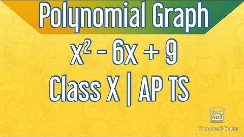 Draw the polynomial graph of x² - 6x + 9? AP TS CLASS X SKILL BASED QUESTION | POLYNOMIALS