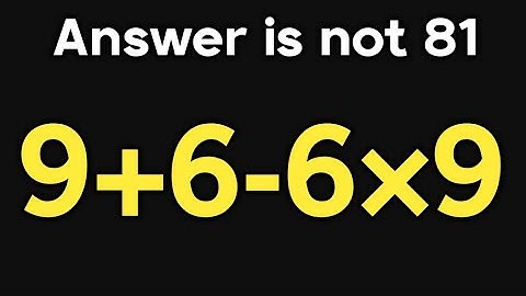 9+6-6×9 = ❓ / Only 5% can solve this math problem / PEMDAS rules question