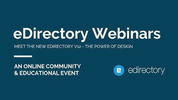 New Release: eDirectory v12 - The Power of Design