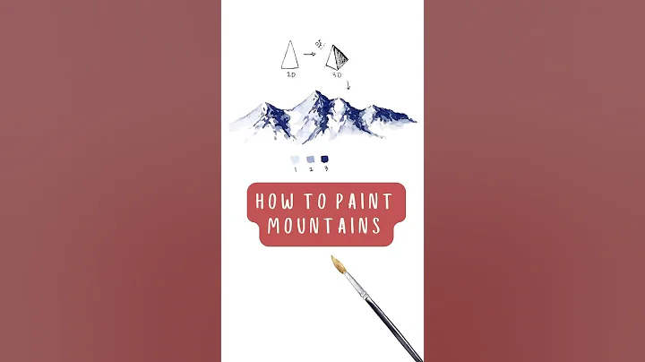 How to paint mountains 🏔️ #watercolortutorial #watercolor #arttutorial