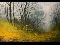 Easy autumn landscape painting  watercolor tutorial