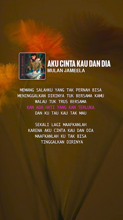 Mulan jameela - Aku Cinta Kau dan Dia #shorts
