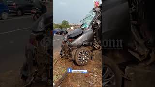 Major Self-Accident on Kadamba Bypass Road in Old Goa; Driver Rescued and Shifted to GMC