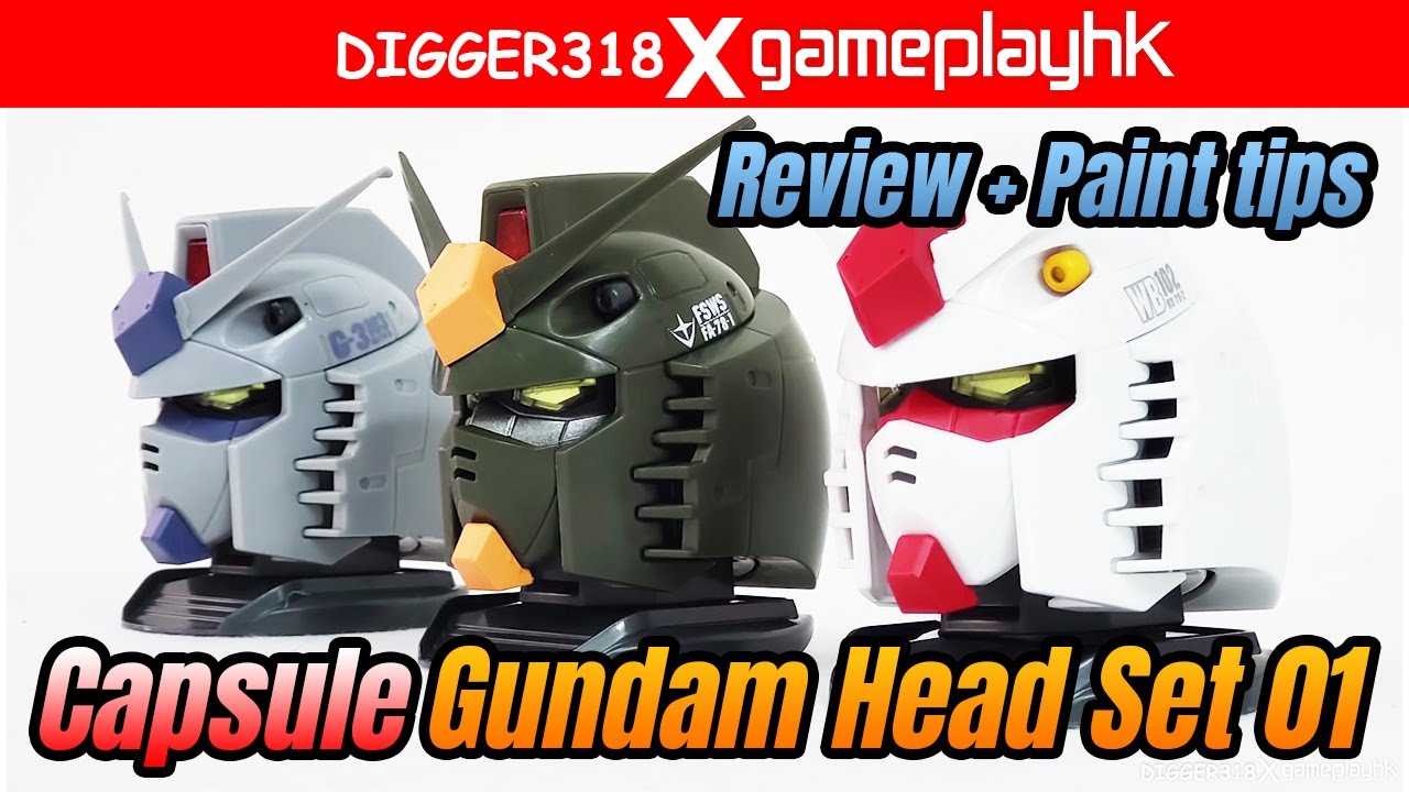 Exceed Model Gundam Head 1 Gashapon Review Paint Tips Youtube