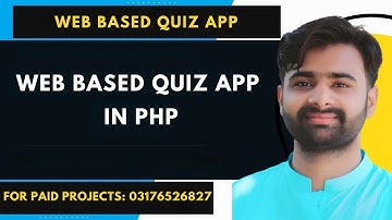 WEB BASED QUIZ APPLICATION in PHP | Automatic QUIZ APP in PHP MYSQL | #cs519