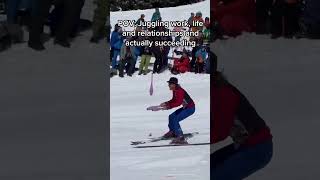 Multitasking at it&#39;s finest! Skier Juggles While Hitting The Slopes | LX News