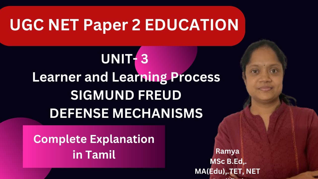 Defense Mechanisms|Sigmund Freud|UGC NET PAPER2|PAPER1|TNSET|PSYCHOLOGY/ in Tamil