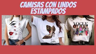 CAMISAS DE CON LINDOS ESTAMPADOS😍LADIES SHIRTS WITH CUTE PRINT - YouTube