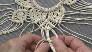 Round Macramé Wall Hanging Flower Pattern Tutorial