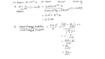 Comptom effect example solution