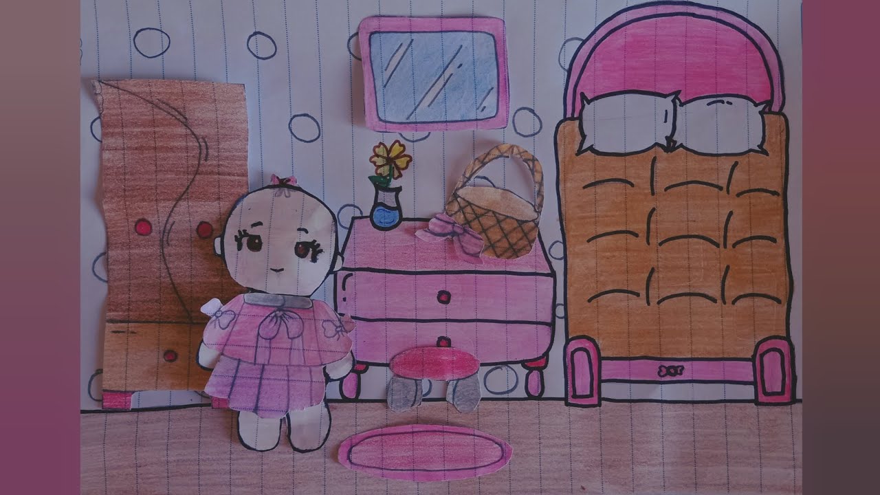 New bedroom for lalafanfan 🐣💗 tuturial | Paperdiy - YouTube