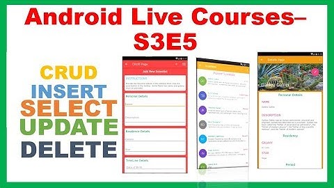 Android Live Courses S3E5 :Firebase Realtime DB CRUD - ADD READ UPDATE DELETE FULL