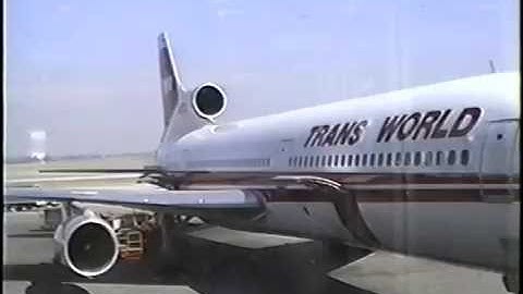TWA, L-1011 takeoff, flight & landing STL - PHX ,1991