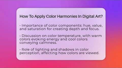 How To Apply Color Harmonies In Digital Art? - The Virtual Art Desk