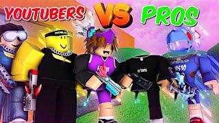 2 Youtubers vs 2 Pros in MM2.. 😂 (Murder Mystery 2) *Funny Moments*