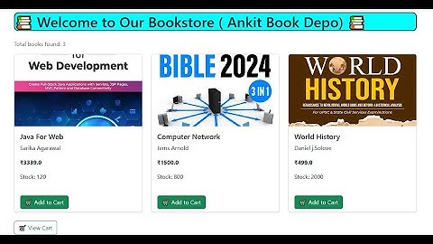 Full-Stack Online Book Store Web Application | Java, Spring Boot, MySQL