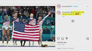 Gymnast Simone Biles takes dig at former Olympian in Instagram post after gold medal win