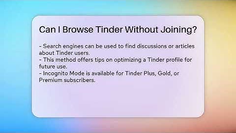 Can I Browse Tinder Without Joining? - Everyday-Networking