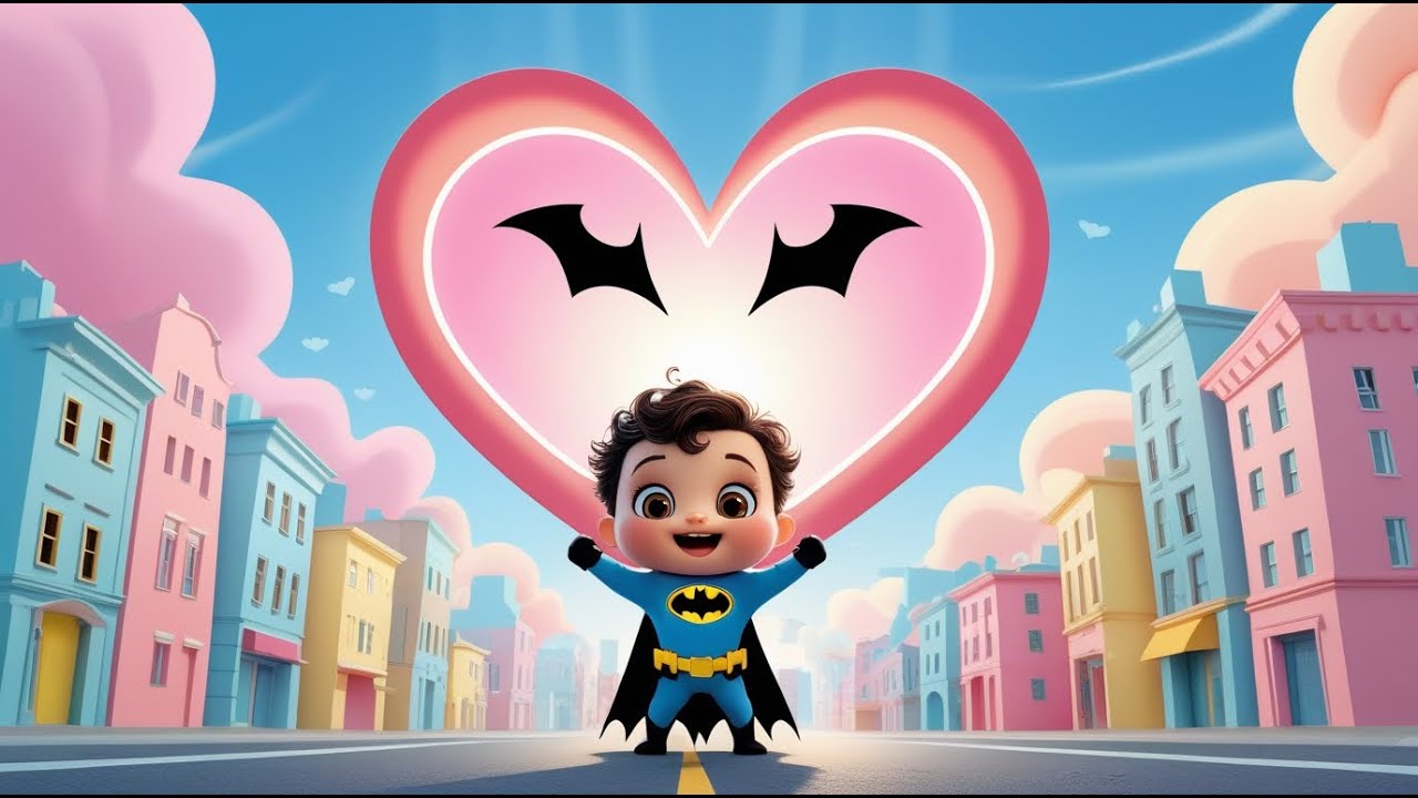 🦇🍼 Baby Batman | Fun Kids Superhero Song | 3D Cartoon Nursery Rhyme 🎶