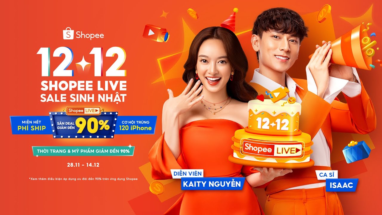 🔥 12.12 SHOPEE LIVE SALE SINH NHẬT - 12 NGÀY LIVESTREAM TỚI NÓC (28.11 - 14.12) 🔥