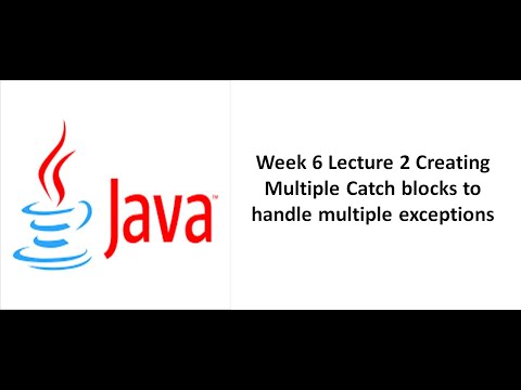 Creating Multiple Catch blocks to handle multiple exceptions - YouTube