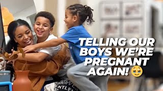 TELLING MY KIDS I&#39;M PREGNANT...AGAIN! *adorable reaction* 🥹