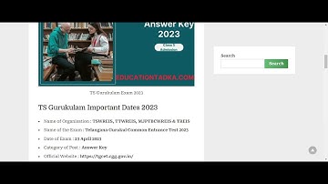 TS Gurukulam Answer Key 23 April 2023 TGCET Class 5 Exam Solved Paper