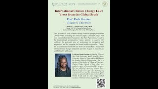 20191003 CCPL seminar: International Climate Change Law: Views from the Global South