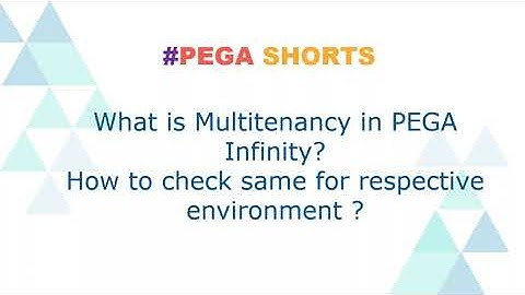 84. How to Check Multitenant server option in Pega?