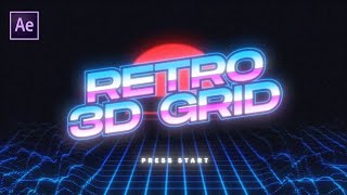 Animated 3D Retro Grid on After Effects Tutorial 🧊