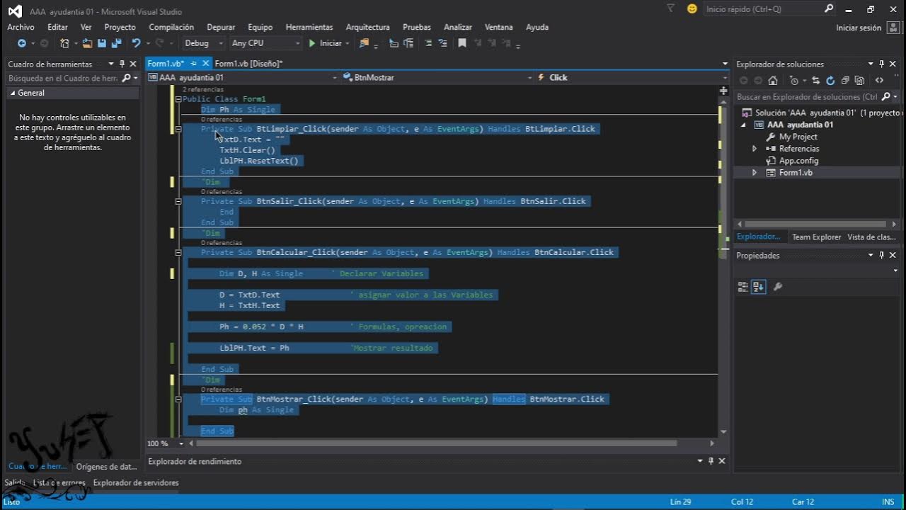 TODO sobre declaración de variables en visual basic - YouTube