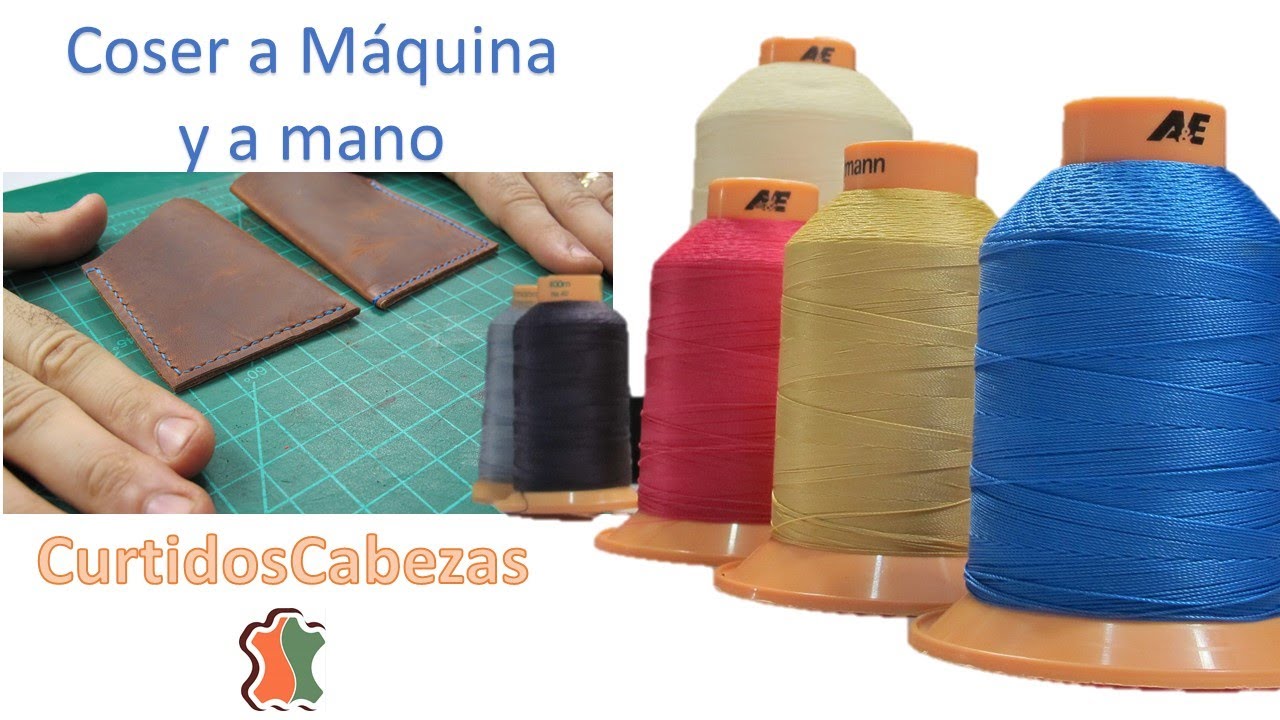 Hilo para COSER EL CUERO a máquina o a mano - YouTube