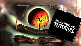 Spray Paint Art Tutorial Fire Tree - By Aerosotle