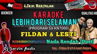 LEBIH DARI SELAMANYA KARAOKE NADA RENDAH [DUET] | FILDAN & LESTI | PROGRAM SX-KN70000