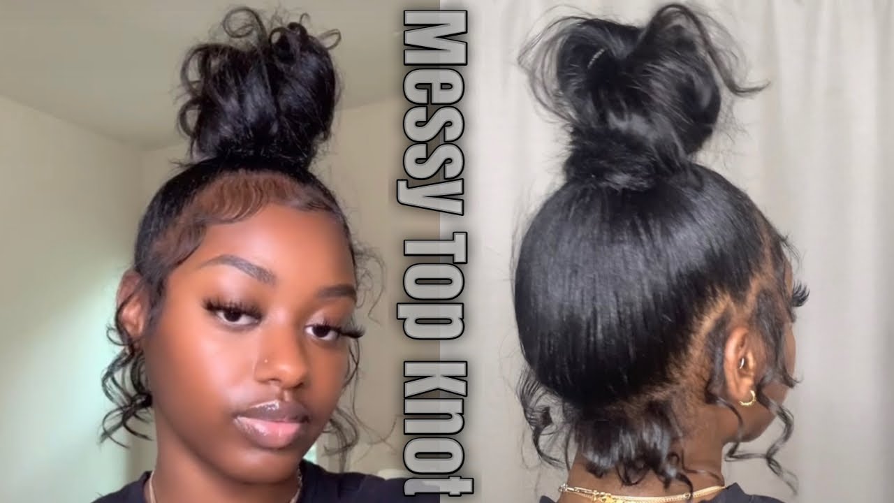 kæde at klemme Lave 35 Trendy Top Knot and Ninja Bun Hairstyles on Black Women - Coils and Glory