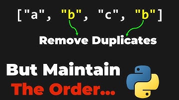 Remove Duplicates from List in Python (Keep Order)