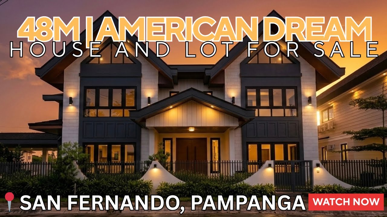 ₱48M American Dream Home in Pampanga 🇺🇸 Pool, Jacuzzi, Sauna & 4-Car Garage | Near SM & NLEX
