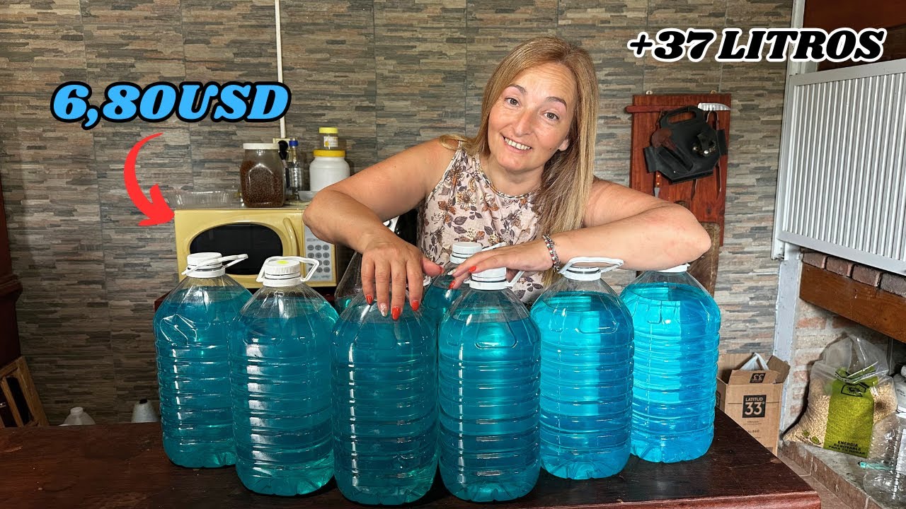 🧼37 Litros de JABON LIQUIDO para LAVADORA por Menos de 7USD 💰