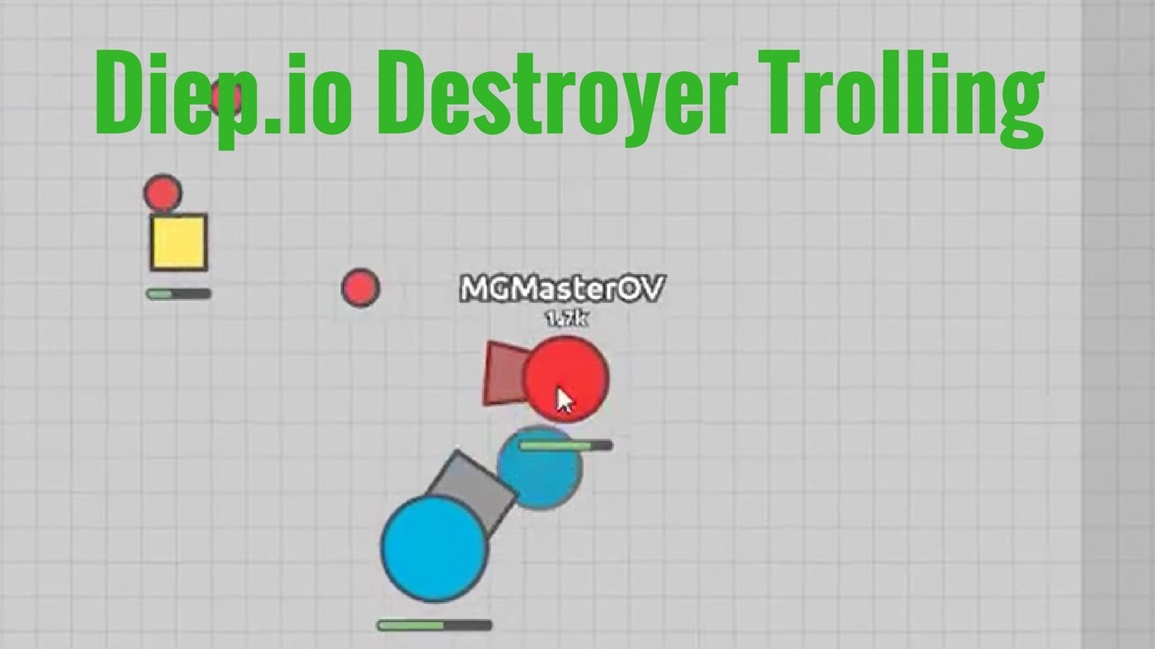 Diep.io Destroyer Class Trolling - YouTube