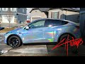 Tesla Model Y HOLOGRAPHIC WRAP!!!! (BEST ONE YET)!!!