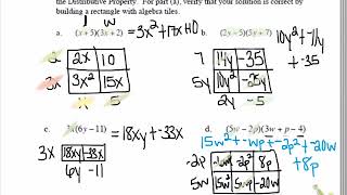 Multiplying binomials using generic rectangles Net Worth