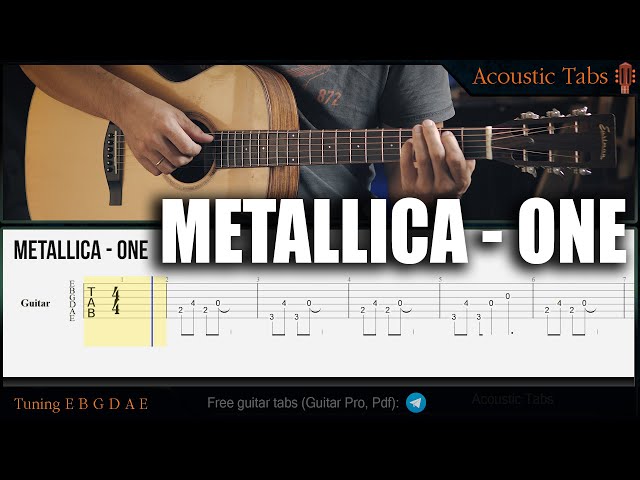 METALLICA - ONE  Fingerstyle Guitar + tabs class=