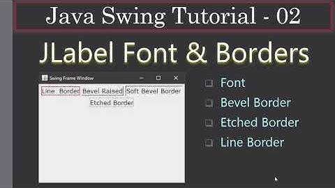 JLabel with Font & Border | Java Swing Tutorials #02